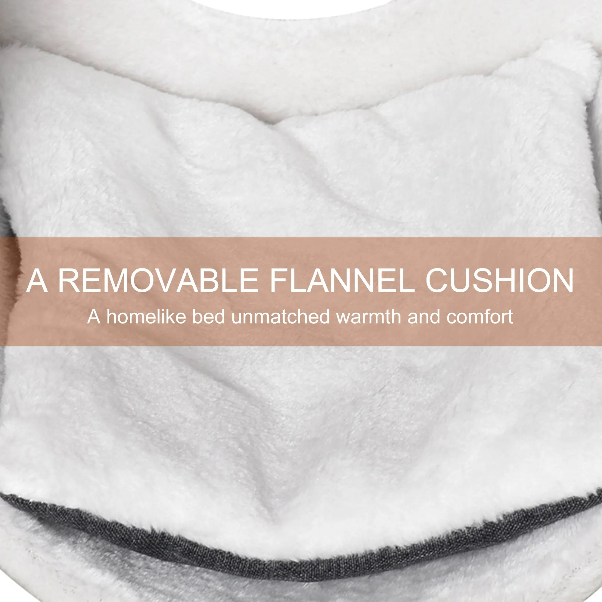 Windowsill Mounted Cat Perch Hanging Kitten House with Comfortable Removable Flannel Carpet