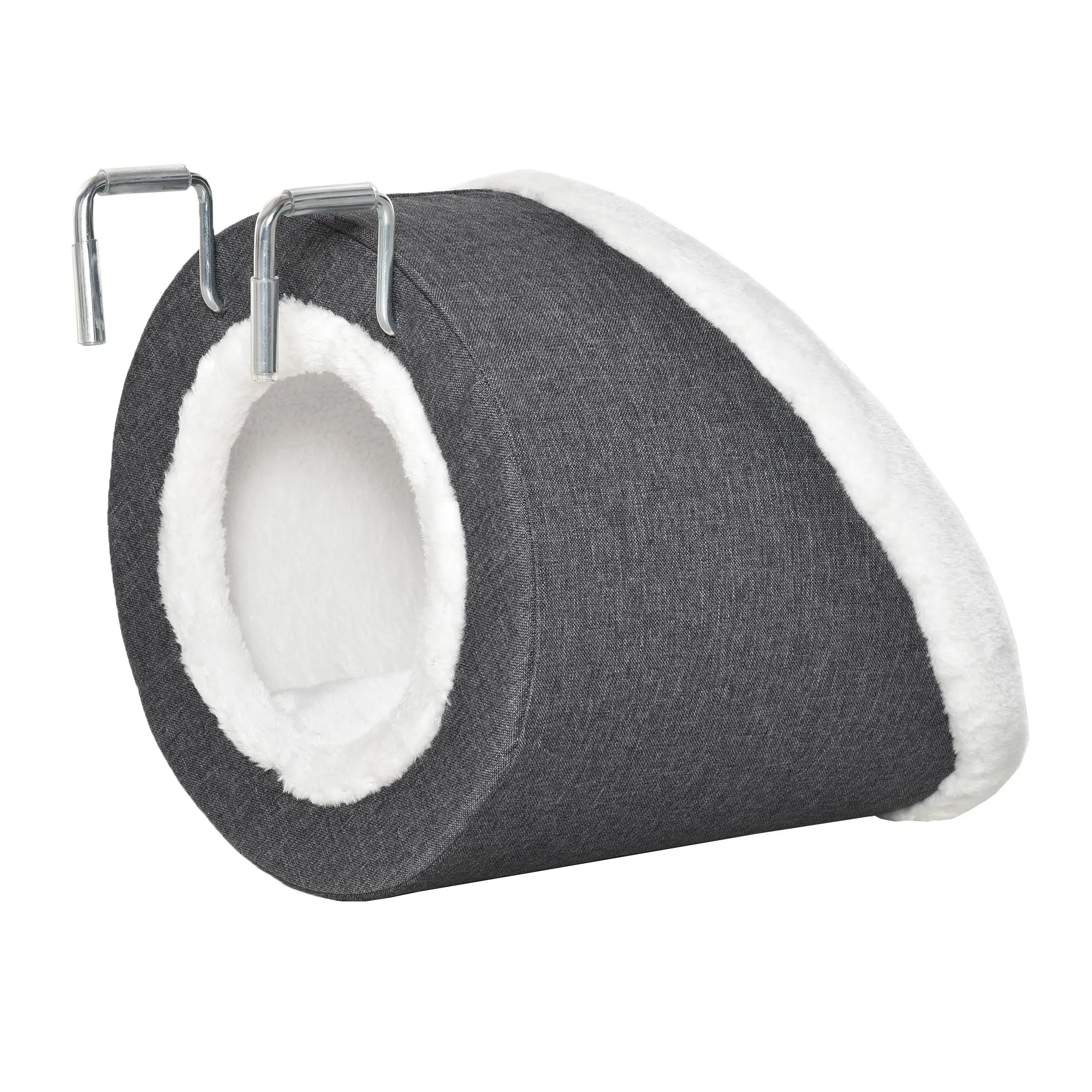 Windowsill Mounted Cat Perch Hanging Kitten House with Comfortable Removable Flannel Carpet