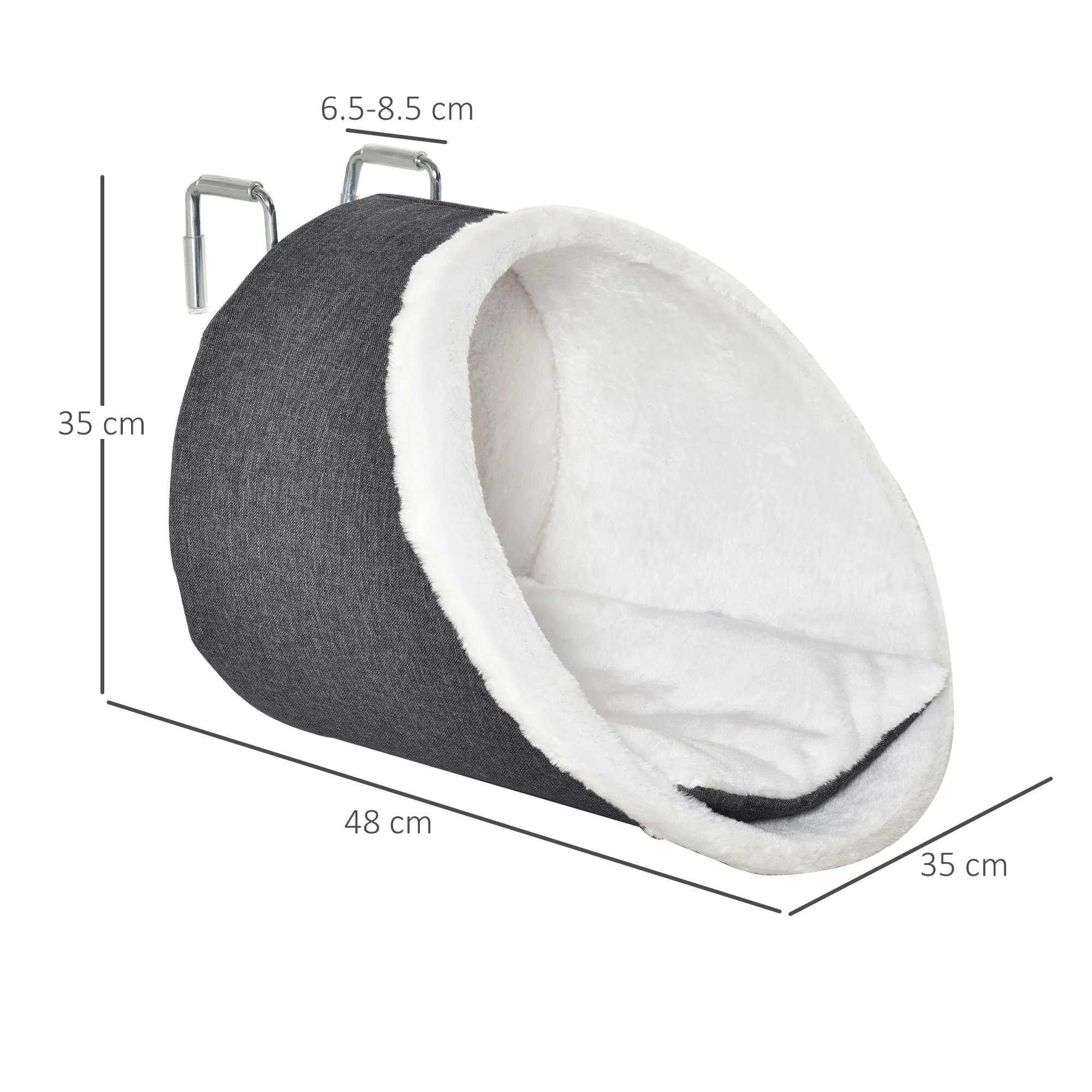 Windowsill Mounted Cat Perch Hanging Kitten House with Comfortable Removable Flannel Carpet