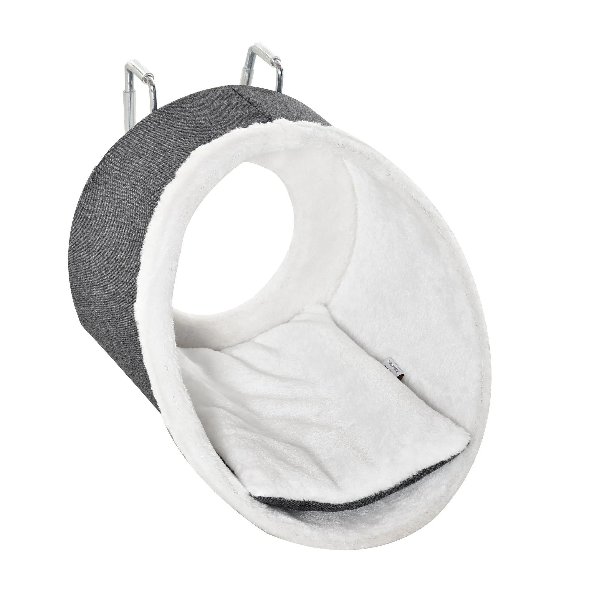 Windowsill Mounted Cat Perch Hanging Kitten House with Comfortable Removable Flannel Carpet