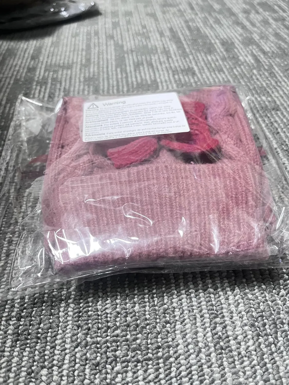 Yanmucy Dog Turtleneck Sweater Bow Knitting Dog Jumper Warm Dog Winter Clothes Pullover Knitwear Crochet Dog Coat Christmas Costume for Small Medium Large Dogs Cats (Medium, Nude Pink)
